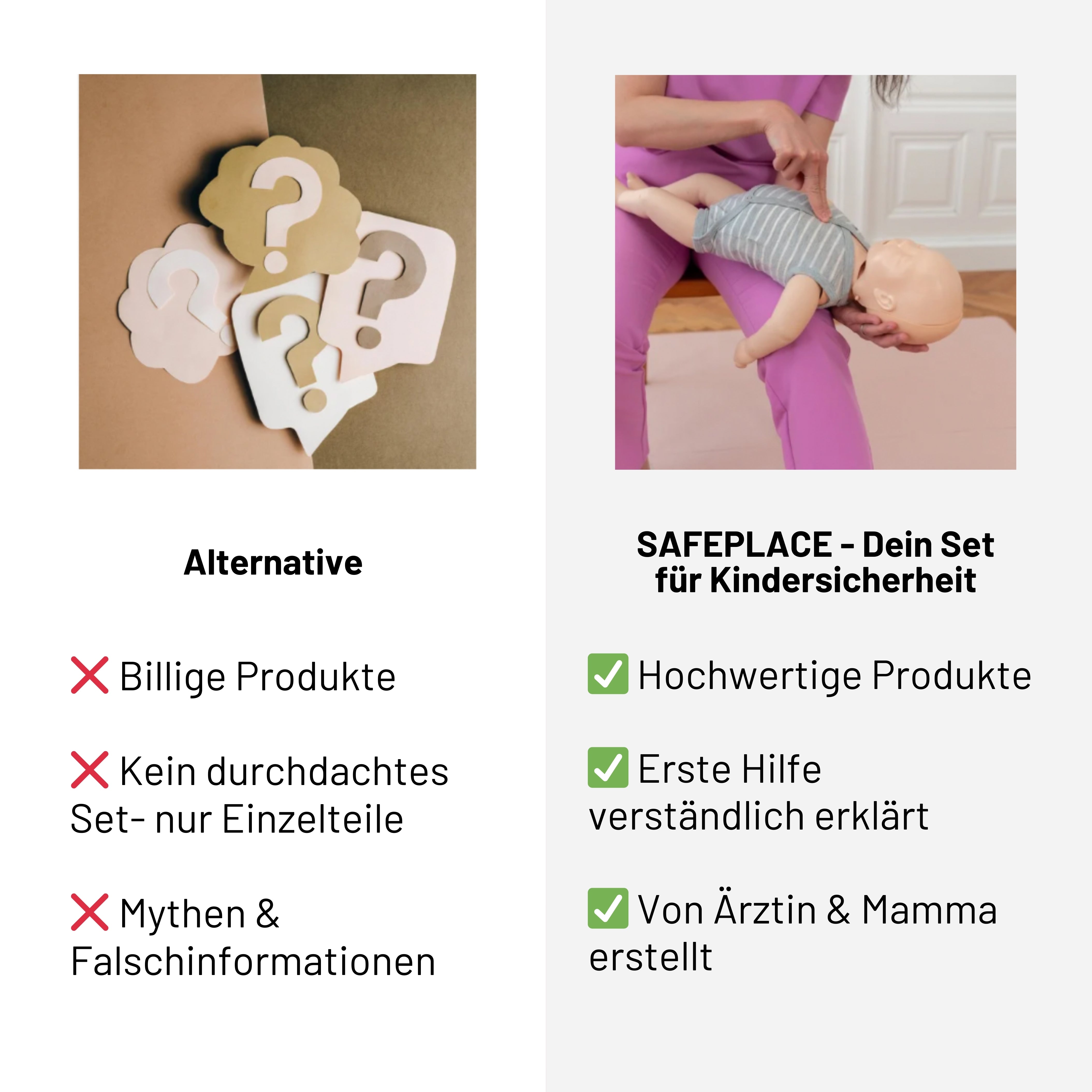 SAFEPLACE Bundle: Kindersicherheits-Set + Online Erste-Hilfe-Kurs