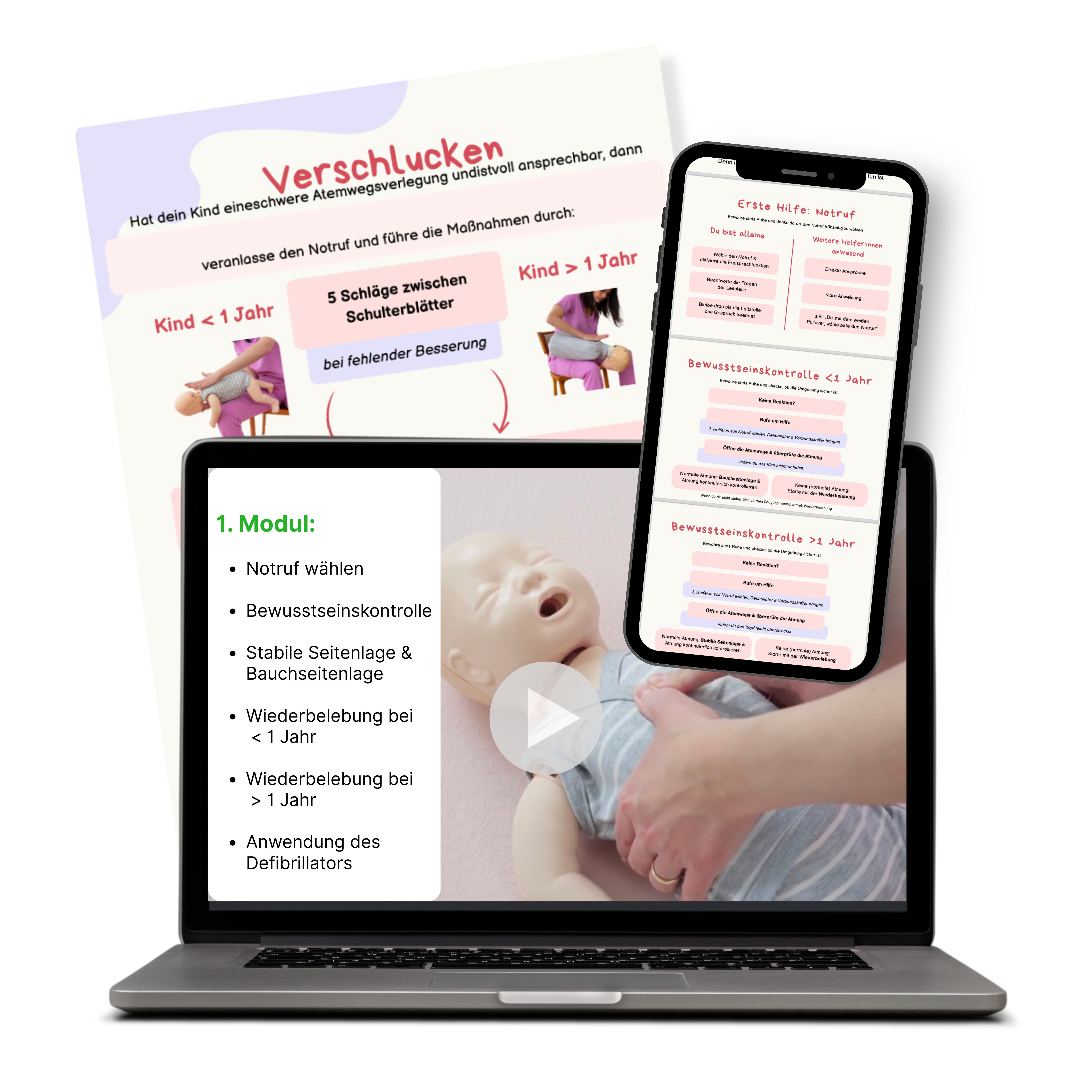 Onlinekurs für Kindernotfälle - inkl. 6-monatigen Live Q&A Sessions