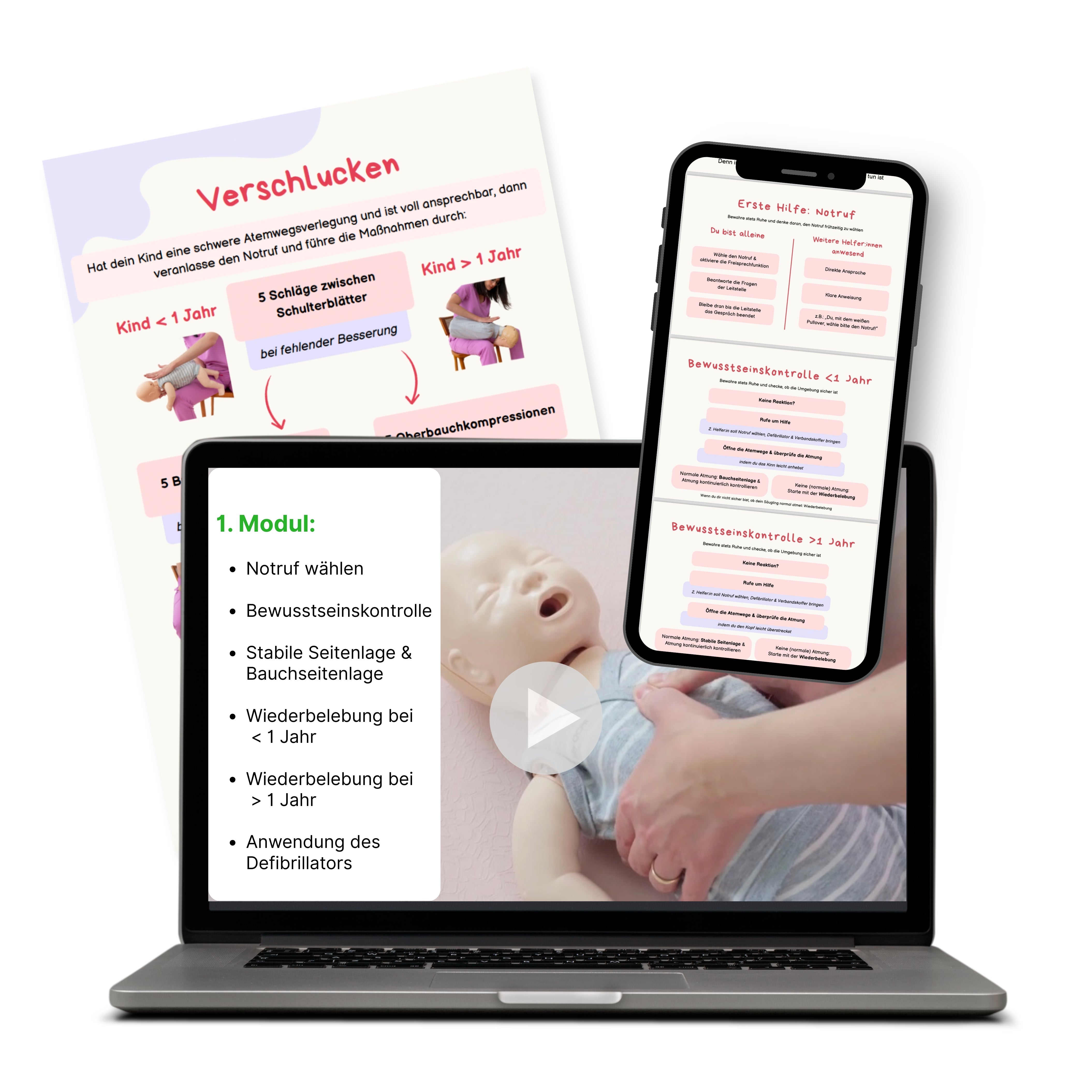 Onlinekurs für Kindernotfälle - inkl. 6-monatigen Live Q&A Sessions