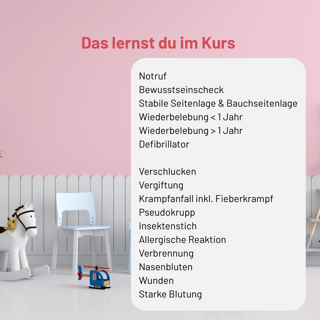 Onlinekurs für Kindernotfälle
